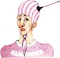 Clásica tapa del disco de Almendra con dibujo del Flaco